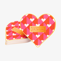 Visitenkarte Herz, 85 x 85 mm, 2-seitig, 4/4-farbig CMYK Gestaltung