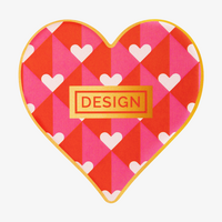 Visitenkarte Herz, 85 x 85 mm, 2-seitig, 4/4-farbig CMYK