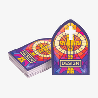 Visitenkarte Kirche, 55 x 85 mm, 1-seitig, 4/0-farbig CMYK Gestaltung