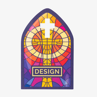 Visitenkarte Kirche, 55 x 85 mm, 2-seitig, 4/4-farbig CMYK