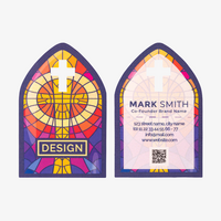 Visitenkarte Kirche, 55 x 85 mm, 2-seitig, 4/4-farbig CMYK Gestaltung