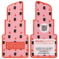 Visitenkarte Kosmetik, 55 x 85 mm, 2-seitig, 4/4-farbig CMYK, Vorder- und Rückseite