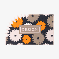 Visitenkarte Kreissäge, 85 x 55 mm, 2-seitig, 4/4-farbig CMYK