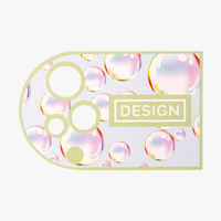 Visitenkarte Luftblasen, 85 x 55 mm, 1-seitig, 4/0-farbig CMYK