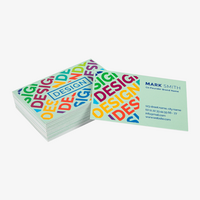 Visitenkarte, farbig bedruckt, Stapel