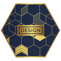 Visitenkarte Sechseck, 85 x 85 mm, 2-seitig, 4/4-farbig CMYK, beidseitig