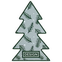 Visitenkarte Tannenbaum, 55 x 85 mm, 2-seitig, 4/4-farbig CMYK, beidseitig