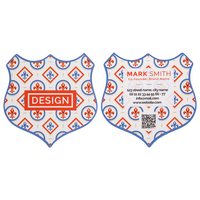 Visitenkarte Wappen, 85 x 85 mm, 2-seitig, 4/4-farbig CMYK, Vorder- und Rückseite