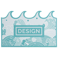 Visitenkarte Wellen, 85 x 55 mm, 1-seitig, 4/0-farbig CMYK, einseitig