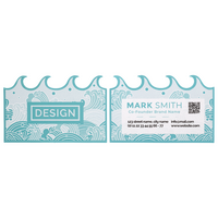 Visitenkarte Wellen, 85 x 55 mm, 2-seitig, 4/4-farbig CMYK, Vorder- und Rückseite