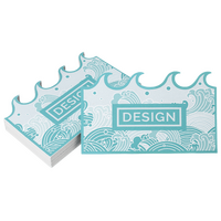 Visitenkarte Wellen, 85 x 55 mm, 2-seitig, 4/4-farbig CMYK, beidseitig Vorderseite