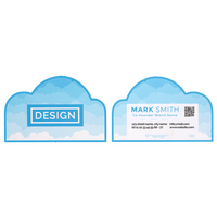 Visitenkarte Wolke, 85 x 55 mm, 2-seitig, 4/4-farbig CMYK, Vorder- und Rückseite