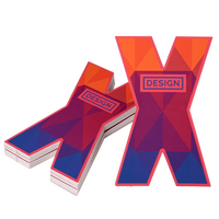 Visitenkarte X, 55 x 85 mm, 2-seitig, 4/4-farbig CMYK, beidseitig Vorderseite