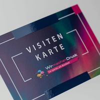 Visitenkarten, farbig bedruckt, liegend, details