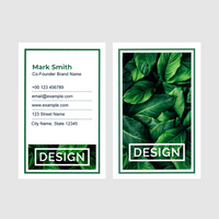 Visitenkarten hoch 4/4 farbig 55 x 85 mm (beidseitiger Druck), 300g Recyclingkarton