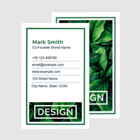 Visitenkarten hoch 4/4 farbig 55 x 85 mm (beidseitiger Druck), 300g Recyclingkarton