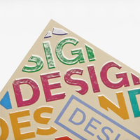 Visitenkarte, farbig bedruckt, details