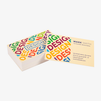 Visitenkarte, farbig bedruckt, Stapel