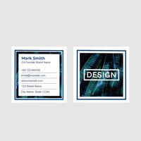 Visitenkarten quadratisch 4/4 farbig 55 x 55 mm (beidseitiger Druck), 300g Recyclingkarton