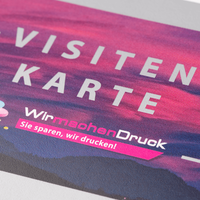 Visitenkarten quer, farbig bedruckt, Silber