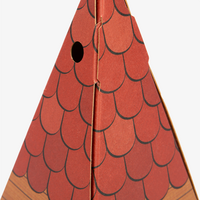 Vogelhaus, farbig bedruckt, details