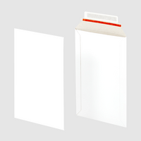 Vollpapptasche, haftklebend ohne Fenster, unbedruckt weiß