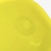 Detailbild vom Boden eines gelben Wasserballs