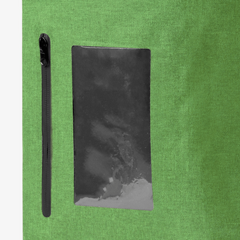 Wasserdichter Drybag-Rucksack aus RPET, 25 l, Detail Tasche