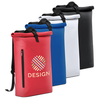Wasserdichter Rolltop-Rucksack aus recyceltem PU-Material, 17 l