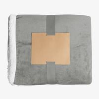 Weiche Fleecedecke Sherpa-Stil grau