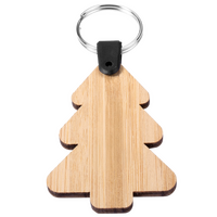 Anhänger Baum aus Bambus unbedruckt schräge Ansicht