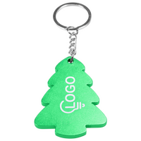 Anhänger grüner Baum graviert Ansicht schräg von oben