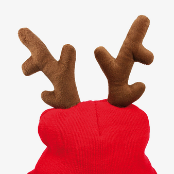 Weihnachtsstrickm&uuml;tze Rentier