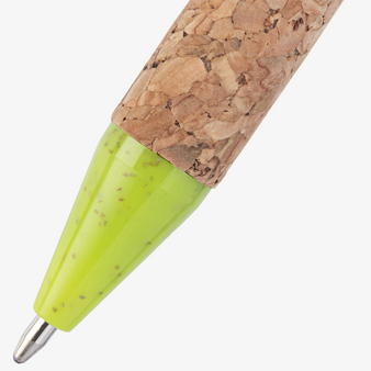 Weizenstroh-Kugelschreiber mit Korkgriff Tampondruck