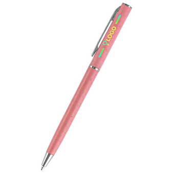 Weizenstroh-Kugelschreiber Slim UV LED Druck