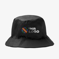 Hut, farbig bedruckt, Schwarz