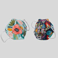 Maske, farbig bedruckt, muster