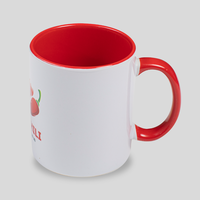 Werbetasse, farbig bedruckt, verschiedene Motive