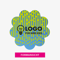 Stanzform, farbig bedruckt, Blume