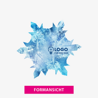 Stanzform, farbig bedruckt, Schneeflocke