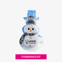 Stanzform, farbig bedruckt, Schneemann