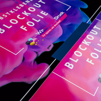 Wiederablösbare Sichtschutzfolie Blockout in Frei-Form bedrucken