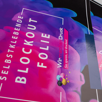 Wiederablösbare Sichtschutzfolie Blockout in Frei-Form bedrucken