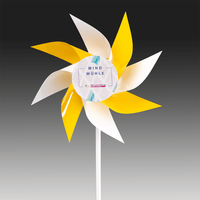 Windmühle, farbig bedruckt, 2 farbig mit Stab