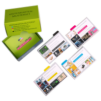 Musterset, farbig bedruckt, offen, Vogelperspektive