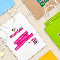 WmD-Imprint-Logo, einseitig farbig bedruckte Papiertragetasche in S mit Papierkordeln, 22 x 30 x 10 cm, 4/0-farbig