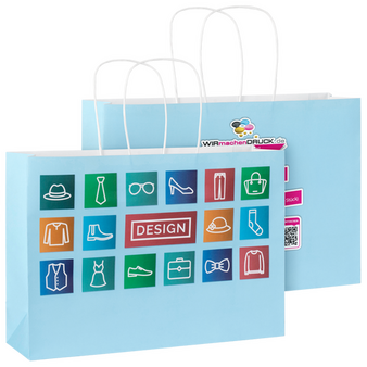 WmD-Imprint-Logo, einseitig farbig bedruckte Papiertragetasche mit Papierkordeln, 48 x 35 x 13 cm, 4/0-farbig