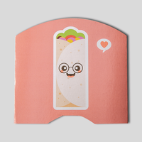 Wrap Verpackung mit Automatikboden (Durchmesser 6,5 cm - Höhe 13,1 cm), Rückseite. flach