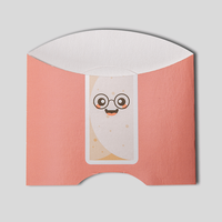 Wrap Verpackung mit Automatikboden (Durchmesser 6,5 cm - Höhe 13,1 cm), Vorderseite, flach