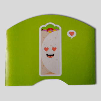 Wrap Verpackung mit Automatikboden (Durchmesser 6,5 cm - Höhe 9,5 cm), Rückseite, flach